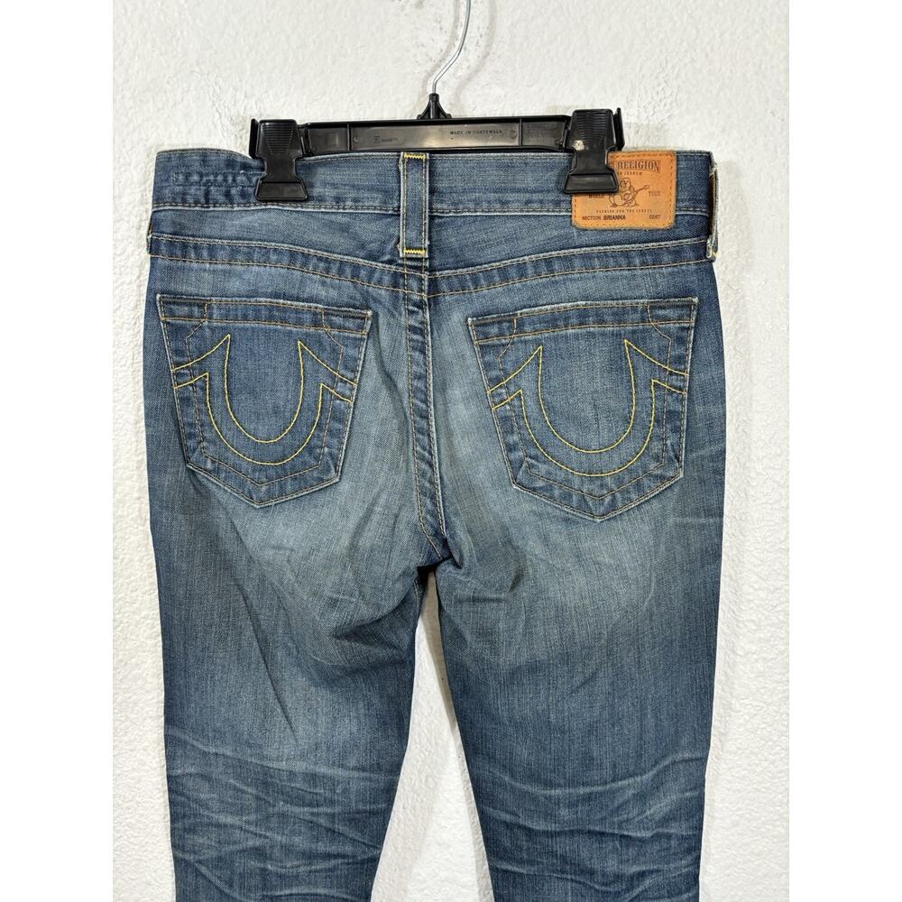 True Religion Jeans‎ Size 24 Denim Brianna Cotton Blue Low Rise Distressed - Picture 12 of 16